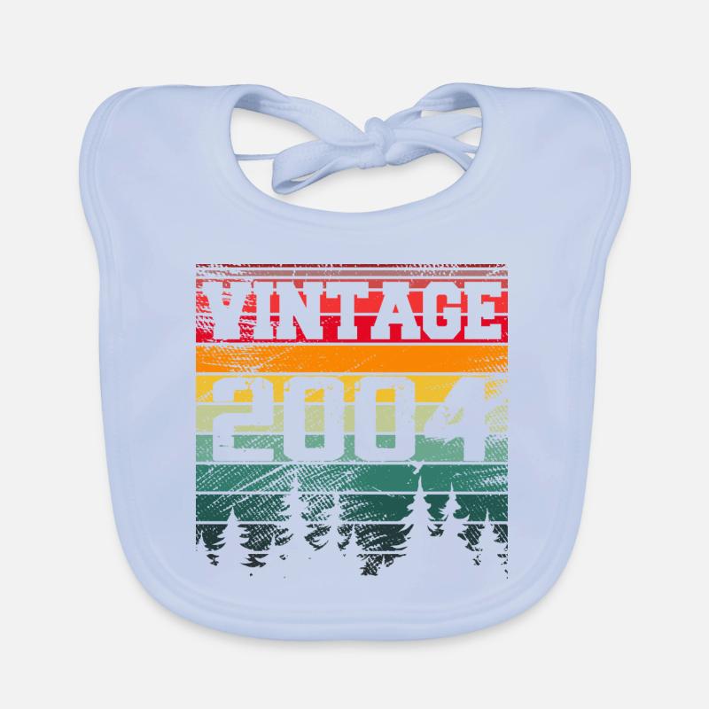 2004 Vintage Birthday Gift 2004 Retro Organic Baby Bibs