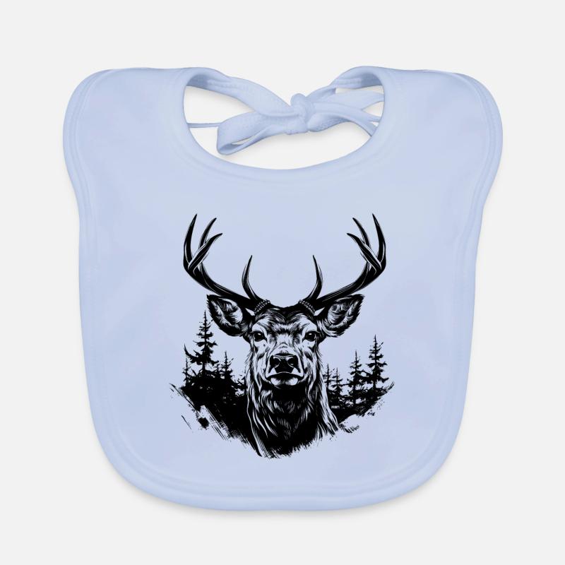 Cerf Bavoir bio Bébé