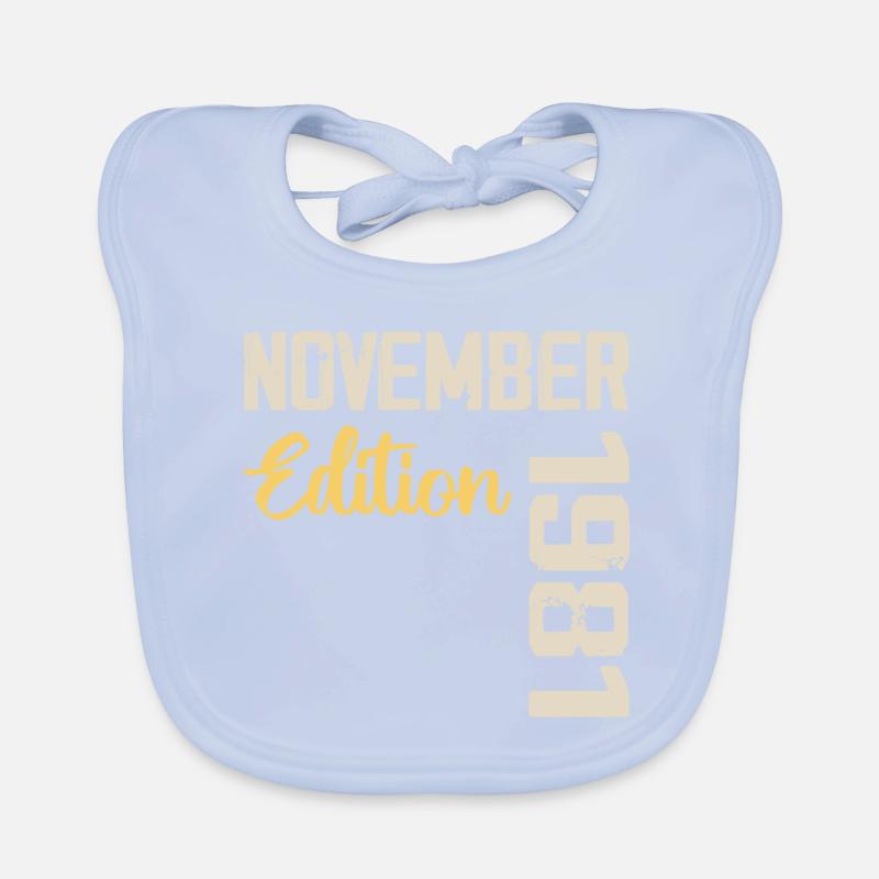 Born in November 1981 - Edition 1981 Organic Baby Bibs