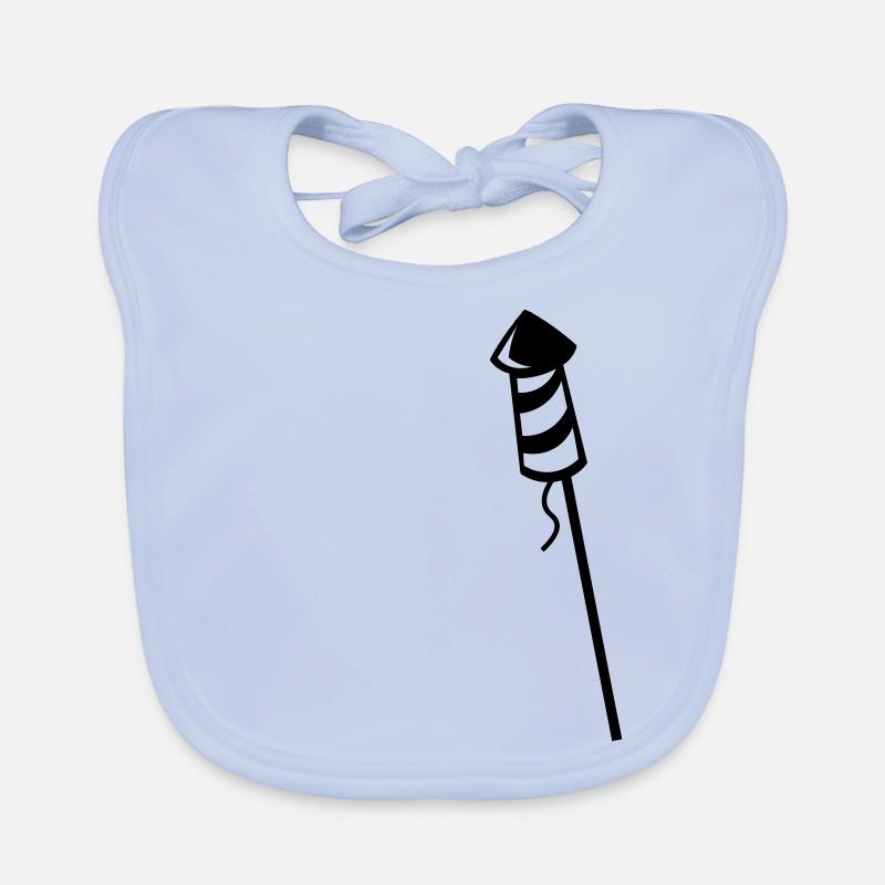 Fireworks firework rocket Feux d'artifice Organic Baby Bibs