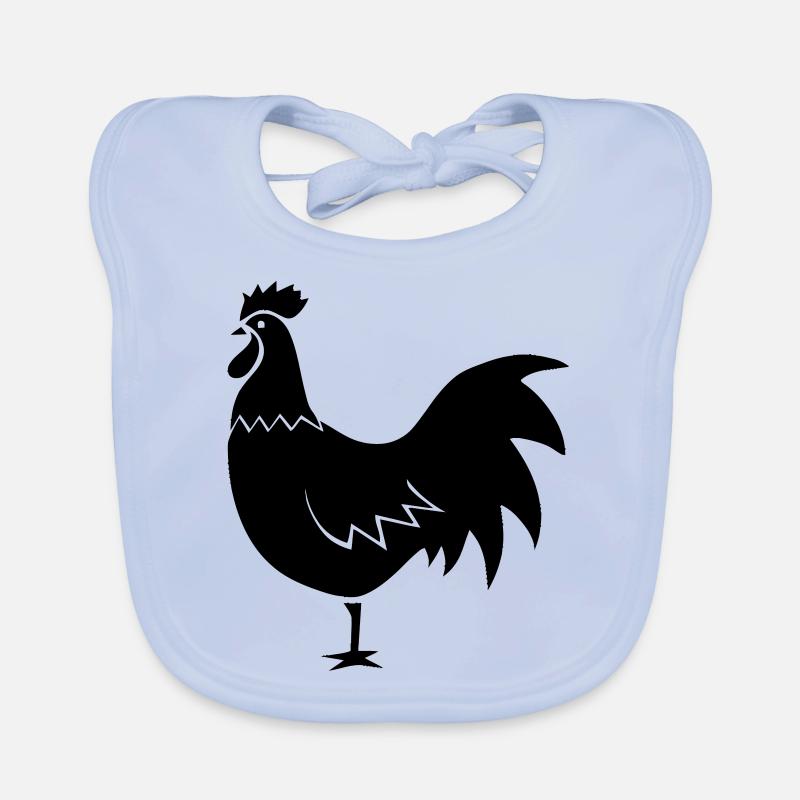 Rooster (vector) Organic Baby Bibs