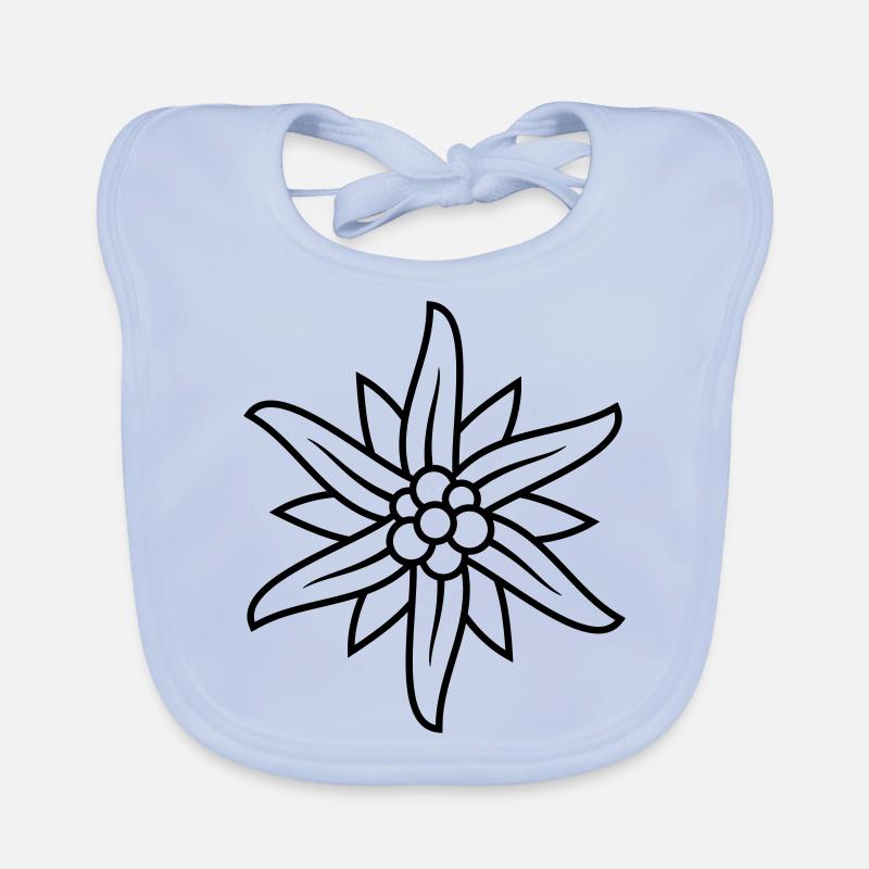 Logo Bergblume Edelweiss Bavoir bio Bébé