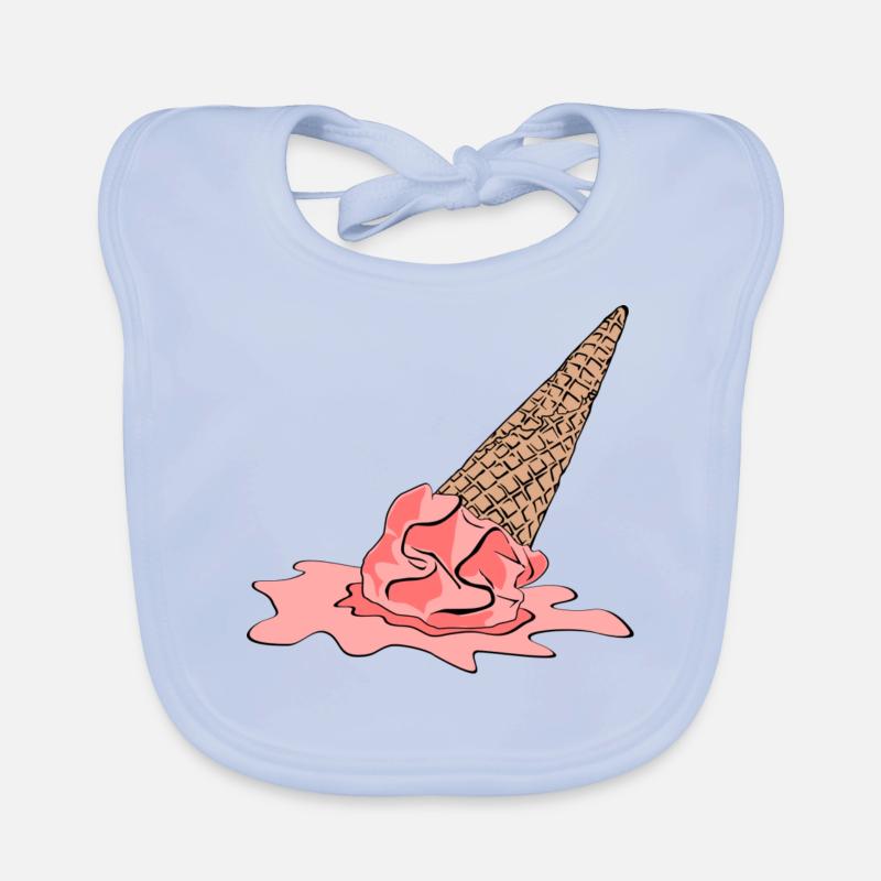 Crème glacée tombée Bavoir bio Bébé