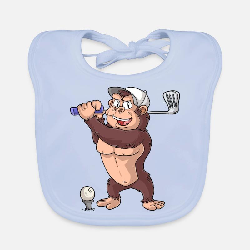 Singe de golf Bavoir bio Bébé