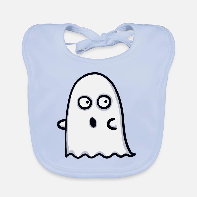 frightened ghost Organic Baby Bibs