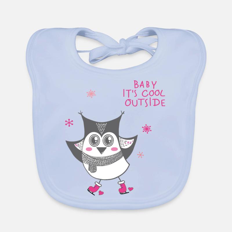 Baby it's cool outside - Eule Baby Bio-Lätzchen