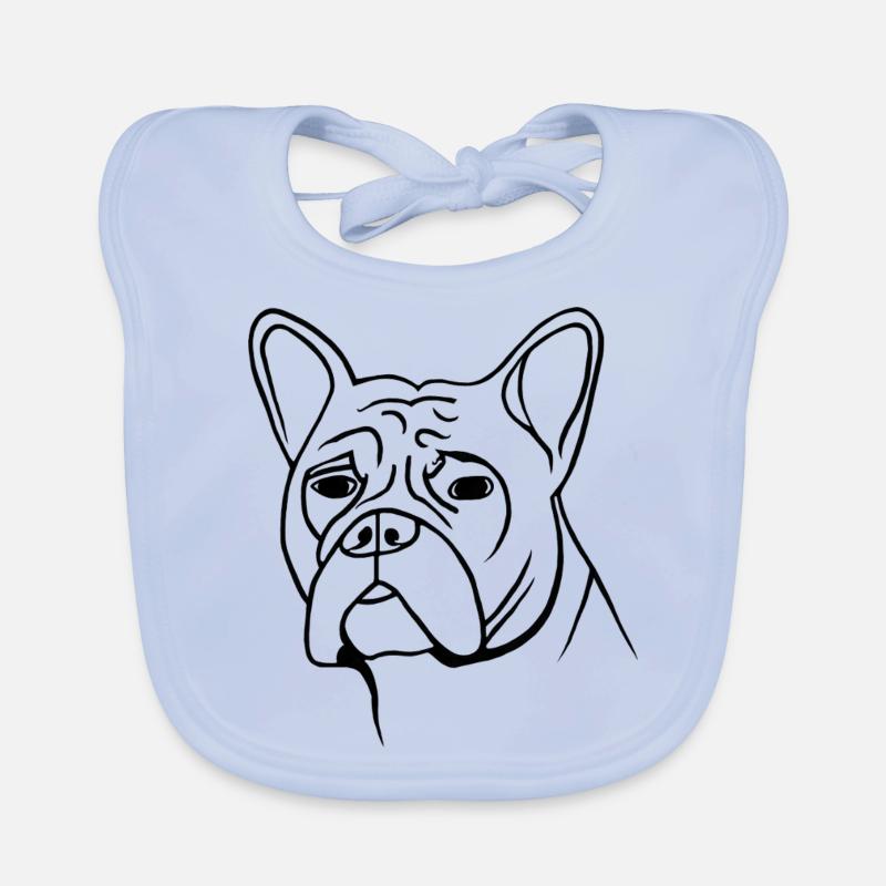 Bruno - Bavoir bio Bébé - bleu ciel