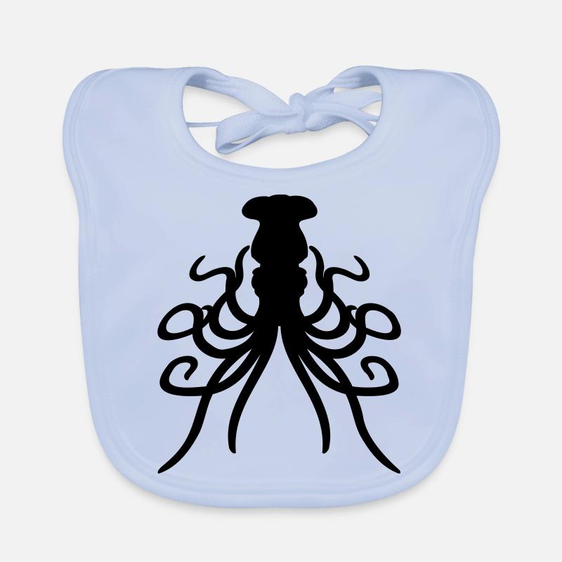 Pieuvre Pieuvre Pieuvre Calmar Céphalopode Silhouette Bavoir bio Bébé