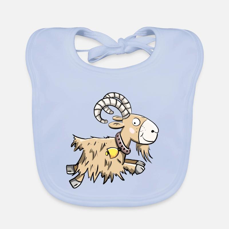 Sprunghafte Ziege I Widder I Ziegenbock Geschenk Baby Bio-Lätzchen