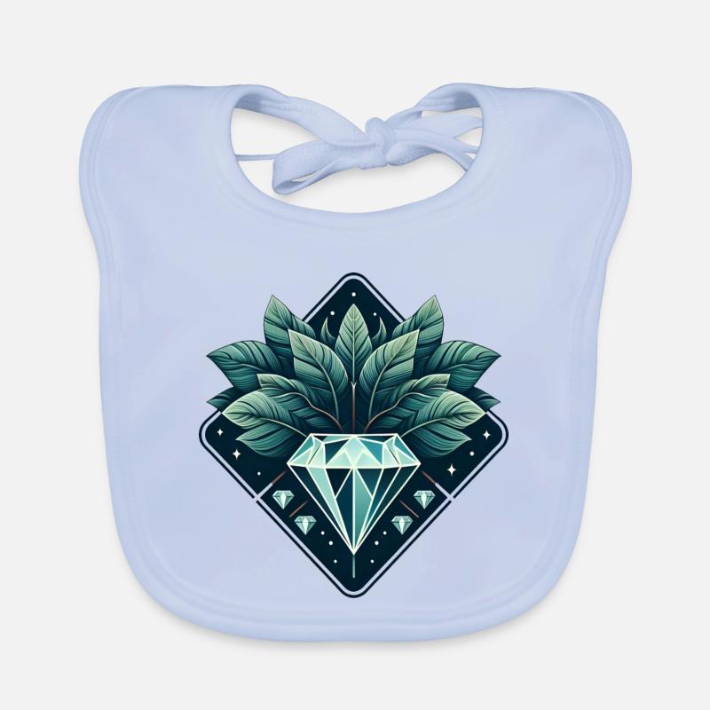 Blooming Diamond Organic Baby Bibs