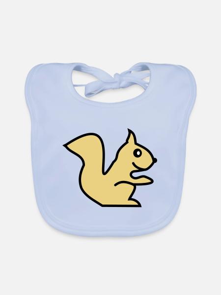 squirrel - Baby Bio-Lätzchen - sky Blue - Vorne
