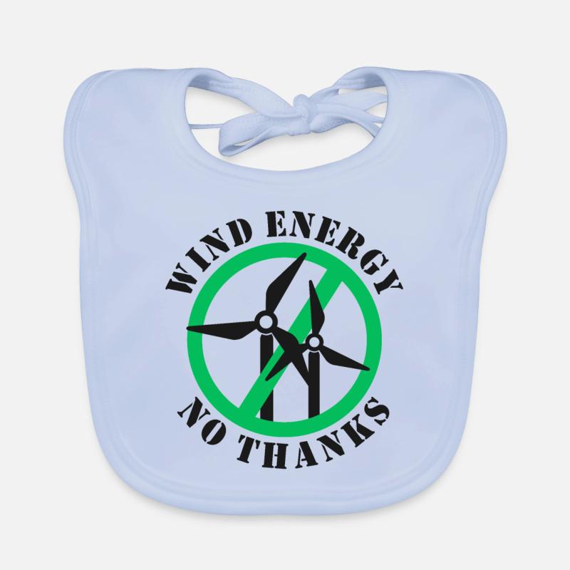 Énergie éolienne Non merci Bavoir bio Bébé
