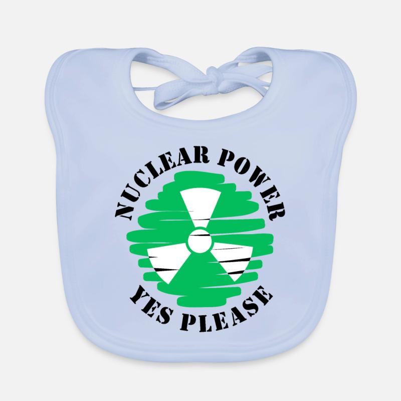 Nuclear Power, Yes Please, Nuclear Energy Organic Baby Bibs