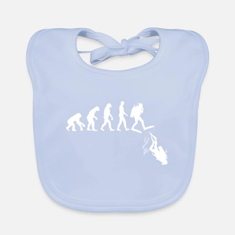 Tauchen Evolution Diver Humor Tauchen Baby Bio-Lätzchen