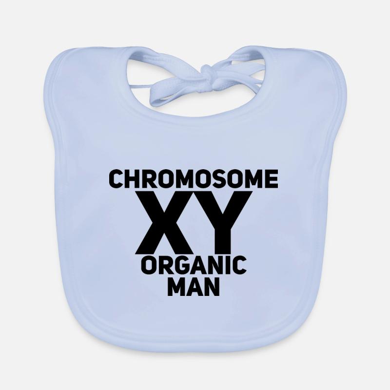 XY Chromosome - Proud Genetics Code Man Men Organic Baby Bibs