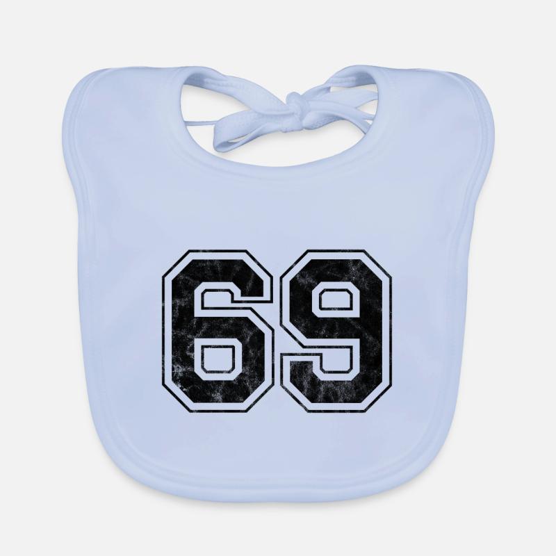 Number 69 Organic Baby Bibs