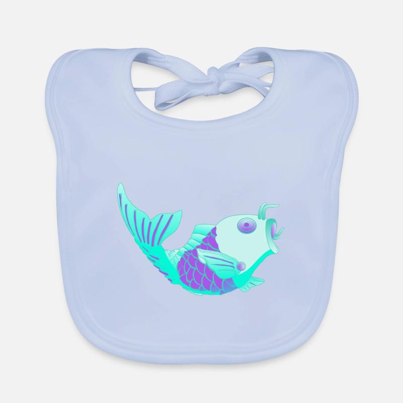 Colorful fish Organic Baby Bibs