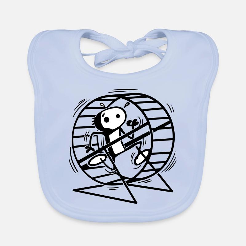 Willy dans la roue de hamster Bavoir bio Bébé