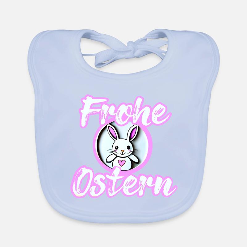 Frohe Ostern süßer Osterhase Baby Bio-Lätzchen