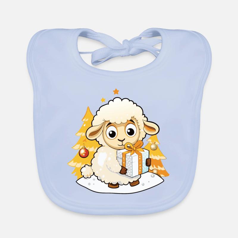 Mouton mignon avec cadeau pour Noël Bavoir bio Bébé