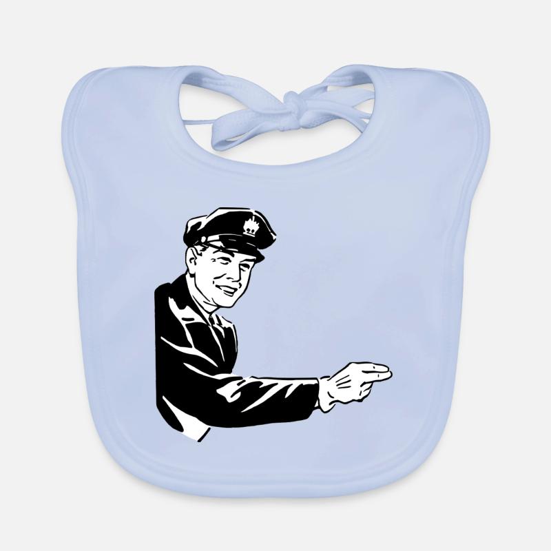 Policeman Organic Baby Bibs
