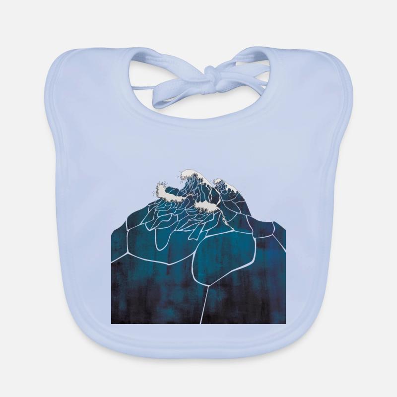 deep Blue Organic Baby Bibs