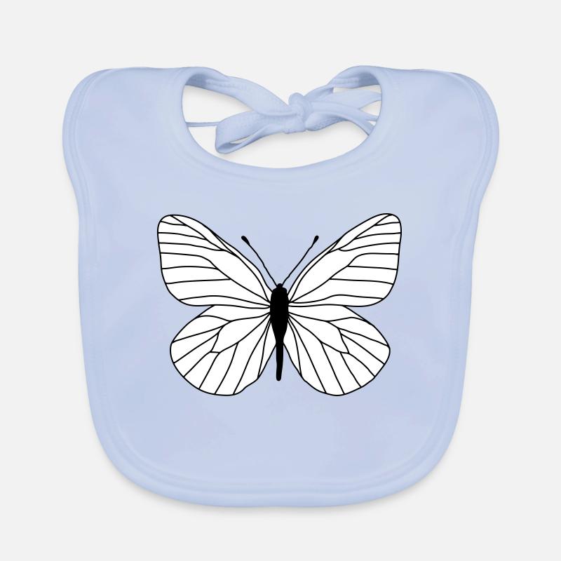 Papillon blanc Bavoir bio Bébé