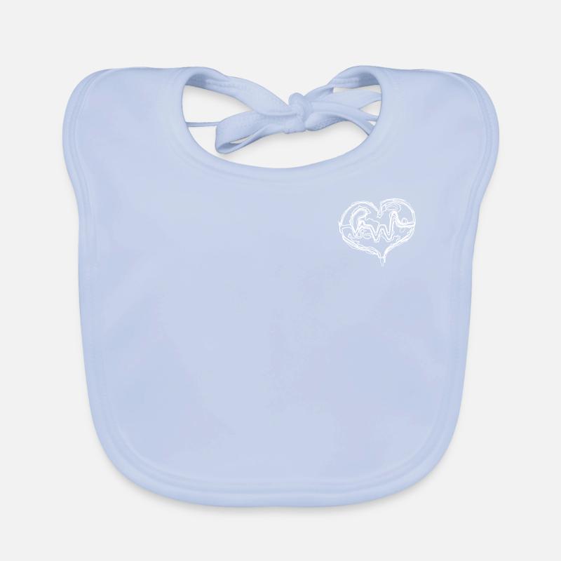 White Heart Baby Bio-Lätzchen