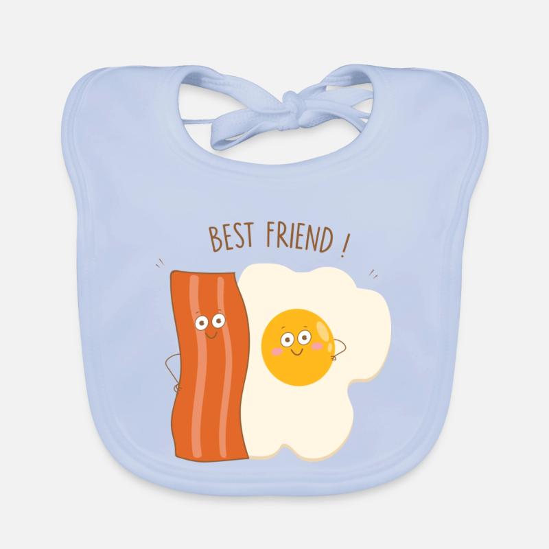 beste freunde - Baby Bio-Lätzchen - sky Blue