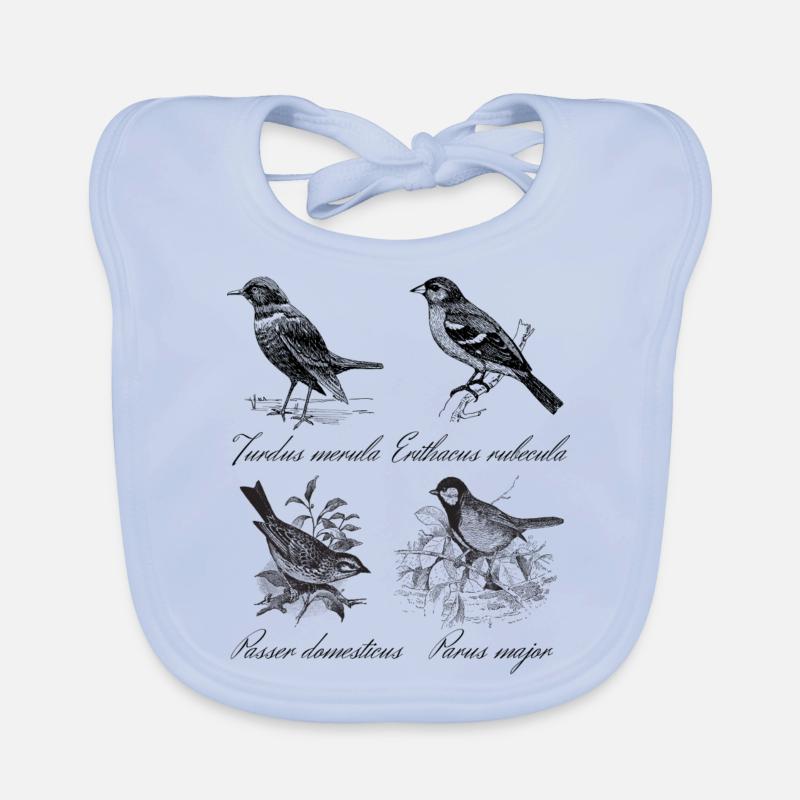 birds Organic Baby Bibs
