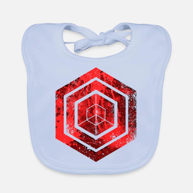 Codage géométrique du programmeur de programmation hexagonale Bavoir bio Bébé