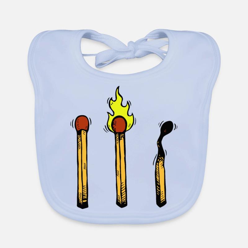 Match Feu brûlant Bavoir bio Bébé
