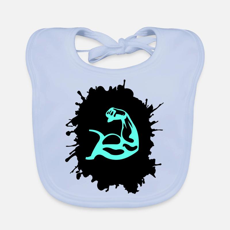 Splatter biceps Organic Baby Bibs