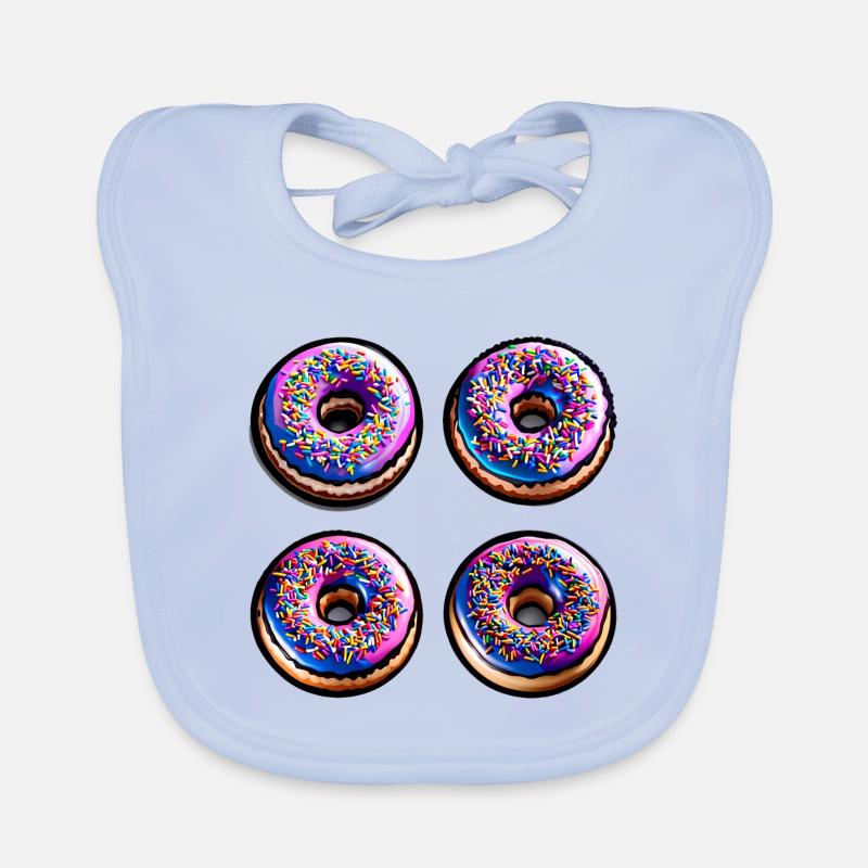 Vier Donuts Baby Bio-Lätzchen