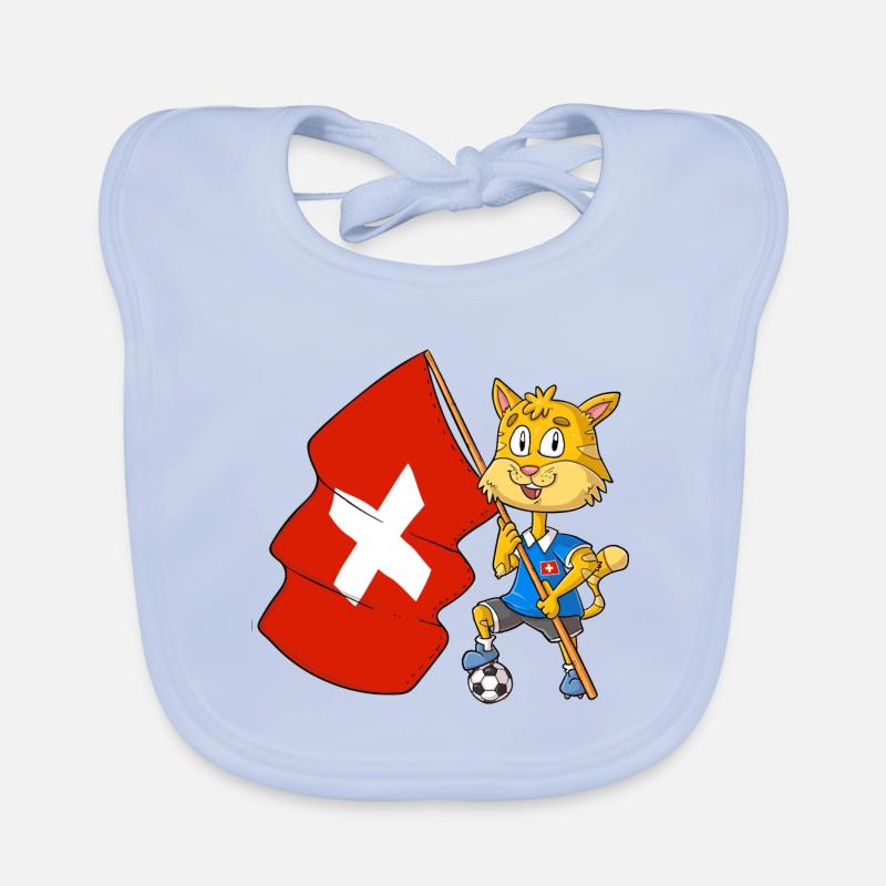 Chat fan suisse Bavoir bio Bébé