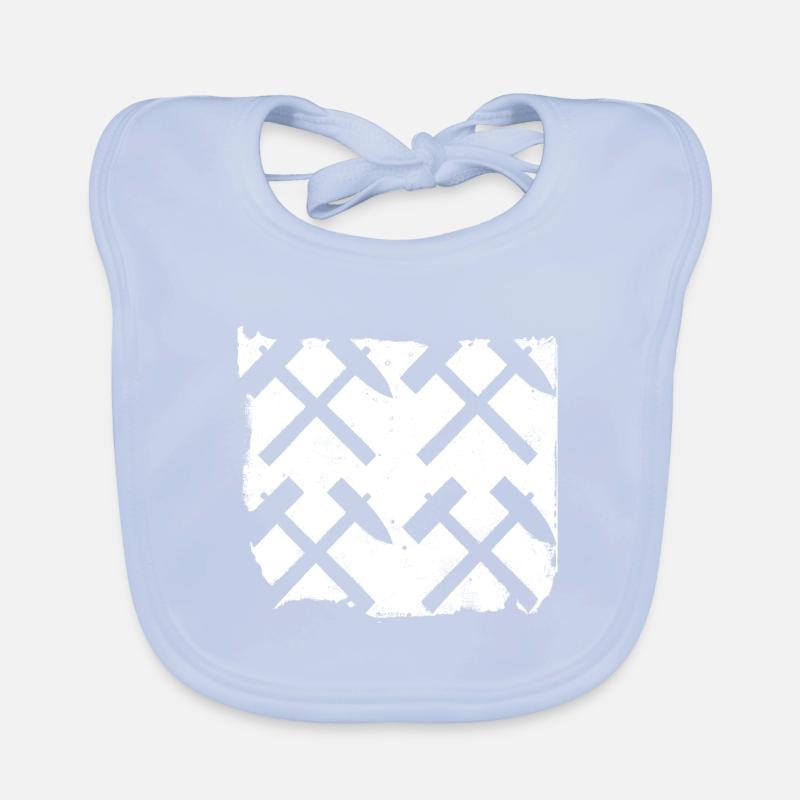 Mallet and Iron Mining Miner Artisan Organic Baby Bibs