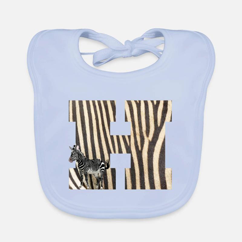 zebra h Organic Baby Bibs