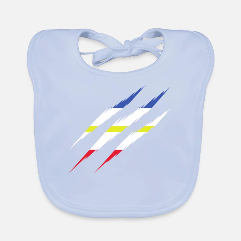 Mecklembourg Poméranie Occidentale drapeau griffe Bavoir bio Bébé