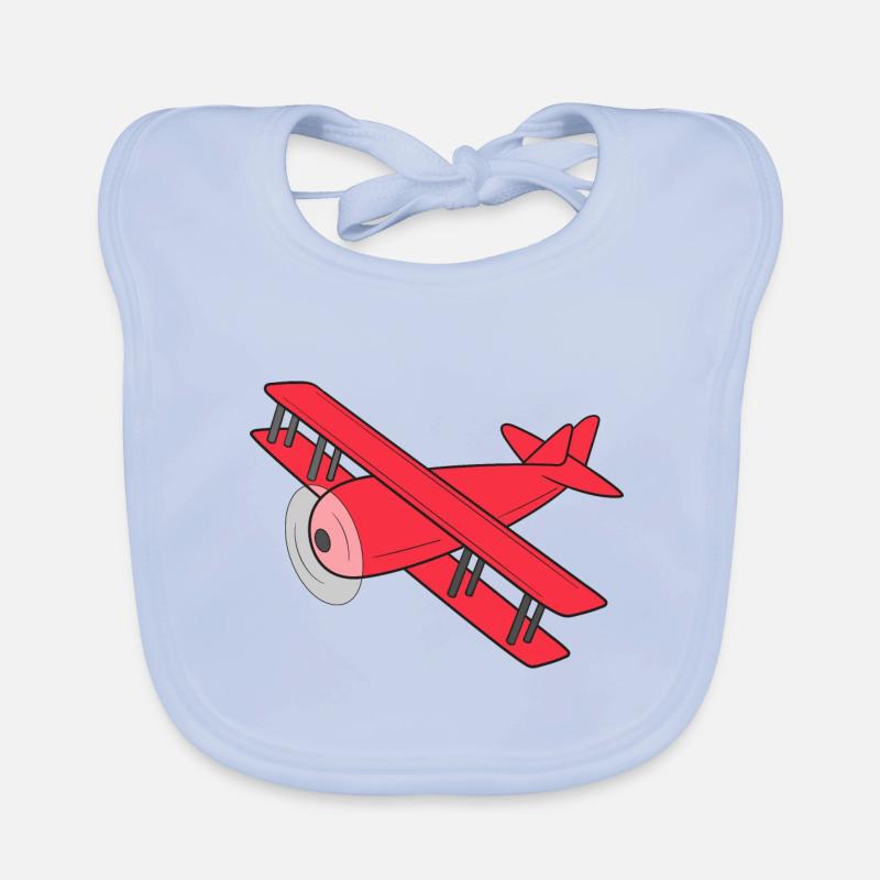 Flugzeug Doppeldecker Baby Bio-Lätzchen