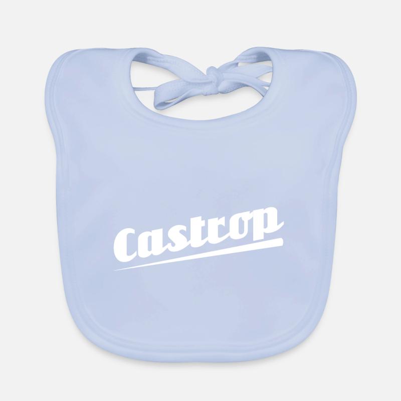 Castrop - Textdesign mit Stadtnamen Baby Bio-Lätzchen