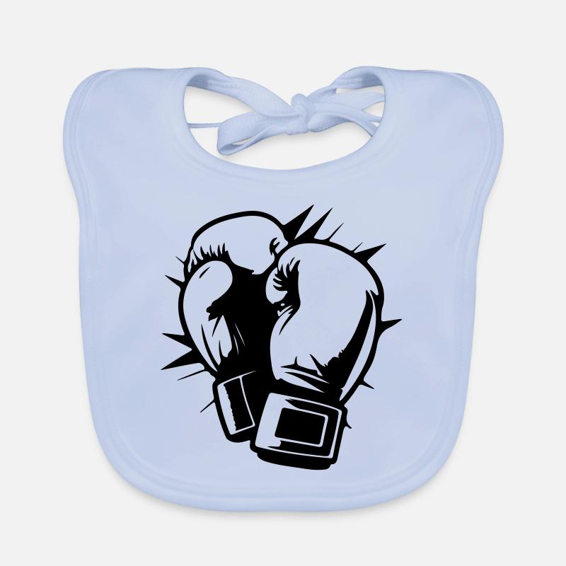 Boxing Gloves Symbol Boxing Boxing Organic Baby Bibs