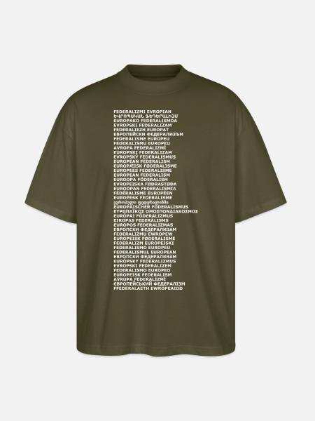 Europäischer Föderalismus - Stanley/Stella Oversized Unisex Bio T-Shirt Blaster 2.0 - Khaki