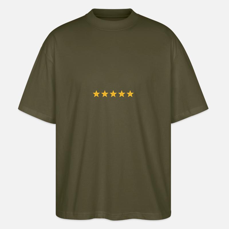 5 Sterne, 3d, 1fb - Stanley/Stella Oversized Unisex Bio T-Shirt Blaster 2.0 - Khaki