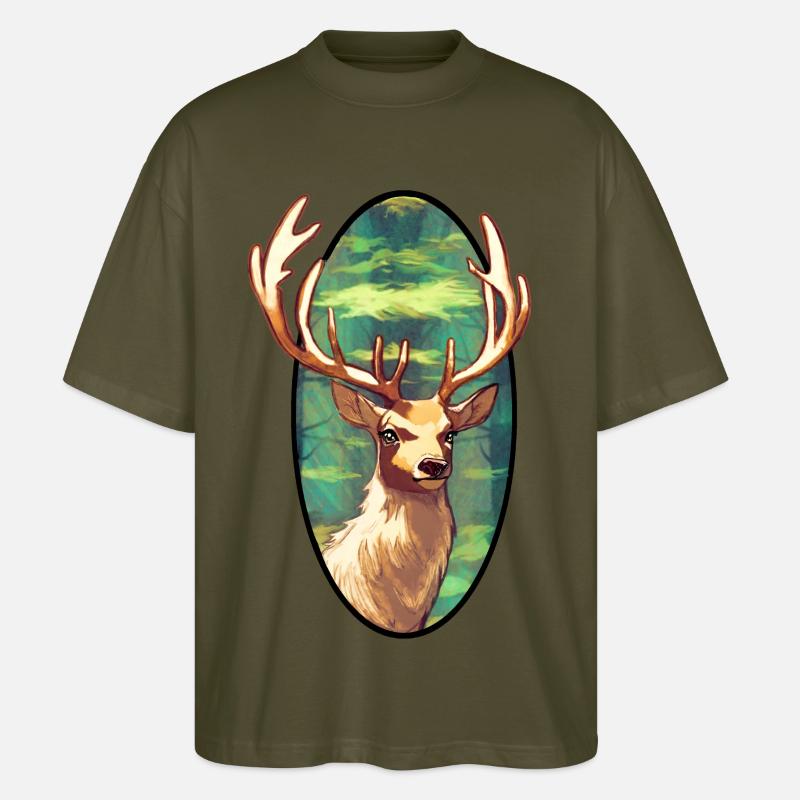 Junger Hirsch - Stanley/Stella Oversized Unisex Bio T-Shirt Blaster 2.0 - Khaki