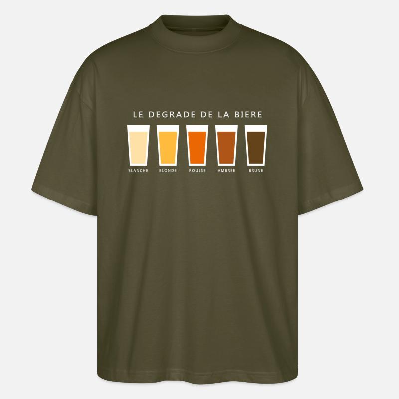 Biere degrade beer gradient (dd) - Stanley/Stella Oversized Unisex Bio T-Shirt Blaster 2.0 - Khaki