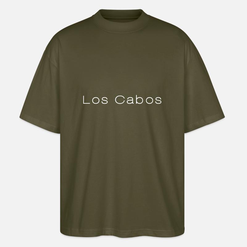 Los Cabos text - Stanley/Stella Oversized Unisex Bio T-Shirt Blaster 2.0 - Khaki