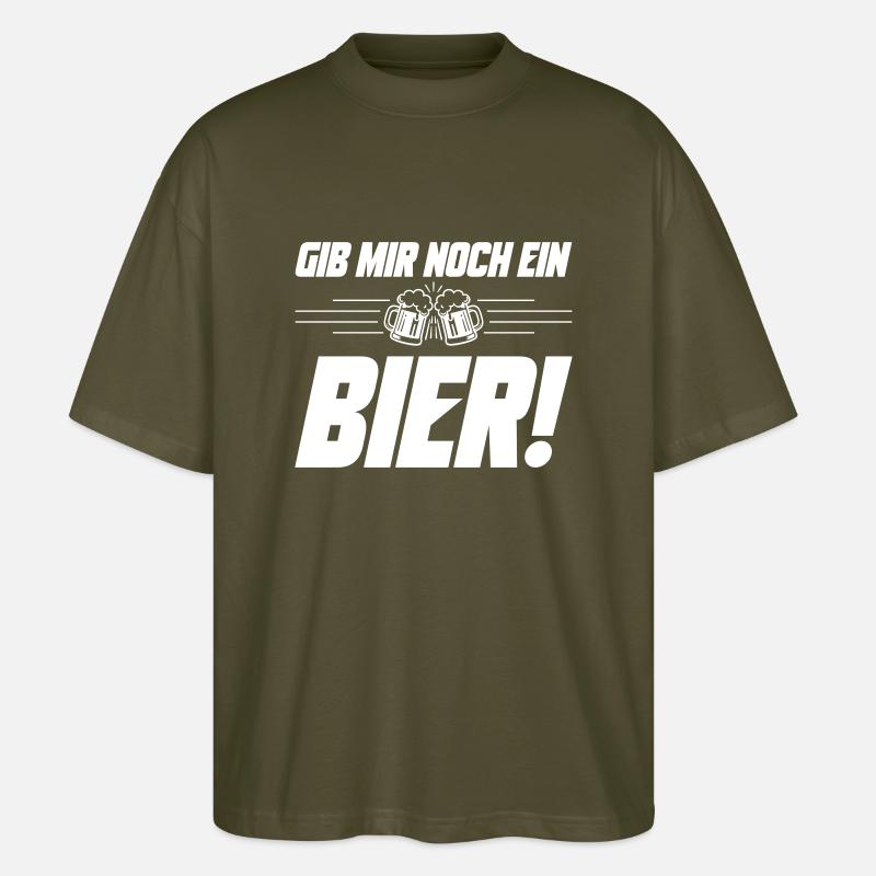 Noch ein Bier Spruch - Stanley/Stella Oversized Unisex Bio T-Shirt Blaster 2.0 - Khaki