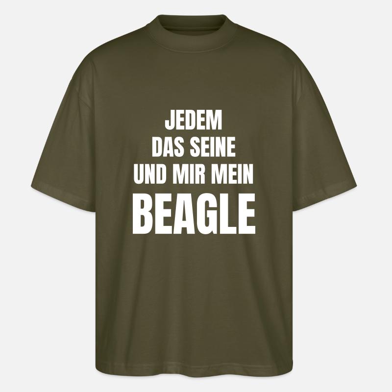 Hunderasse Beagle - Stanley/Stella Oversized Unisex Bio T-Shirt Blaster 2.0 - Khaki