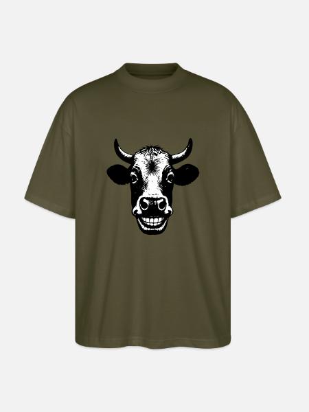 Grinning Cow - Stanley/Stella Oversized Unisex Organic T-shirt Blaster 2.0 - khaki
