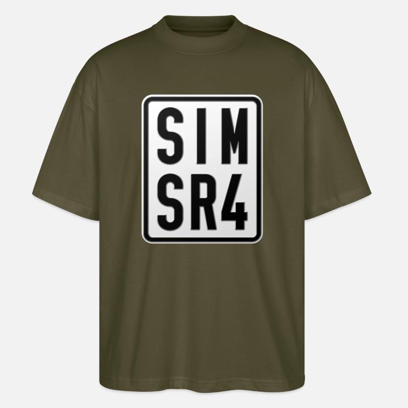 Simson SR4 Moped Kennzeichen - Stanley/Stella Oversized Unisex Bio T-Shirt Blaster 2.0 - Khaki